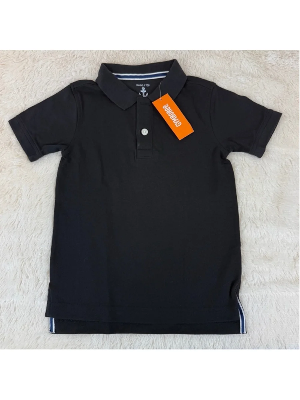 Boys Gymboree Straight A Polo black shirt NWT-5